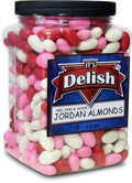 Red Pink & White Jordan Almonds Mix, 3.5 LBS Jumbo Container E7395