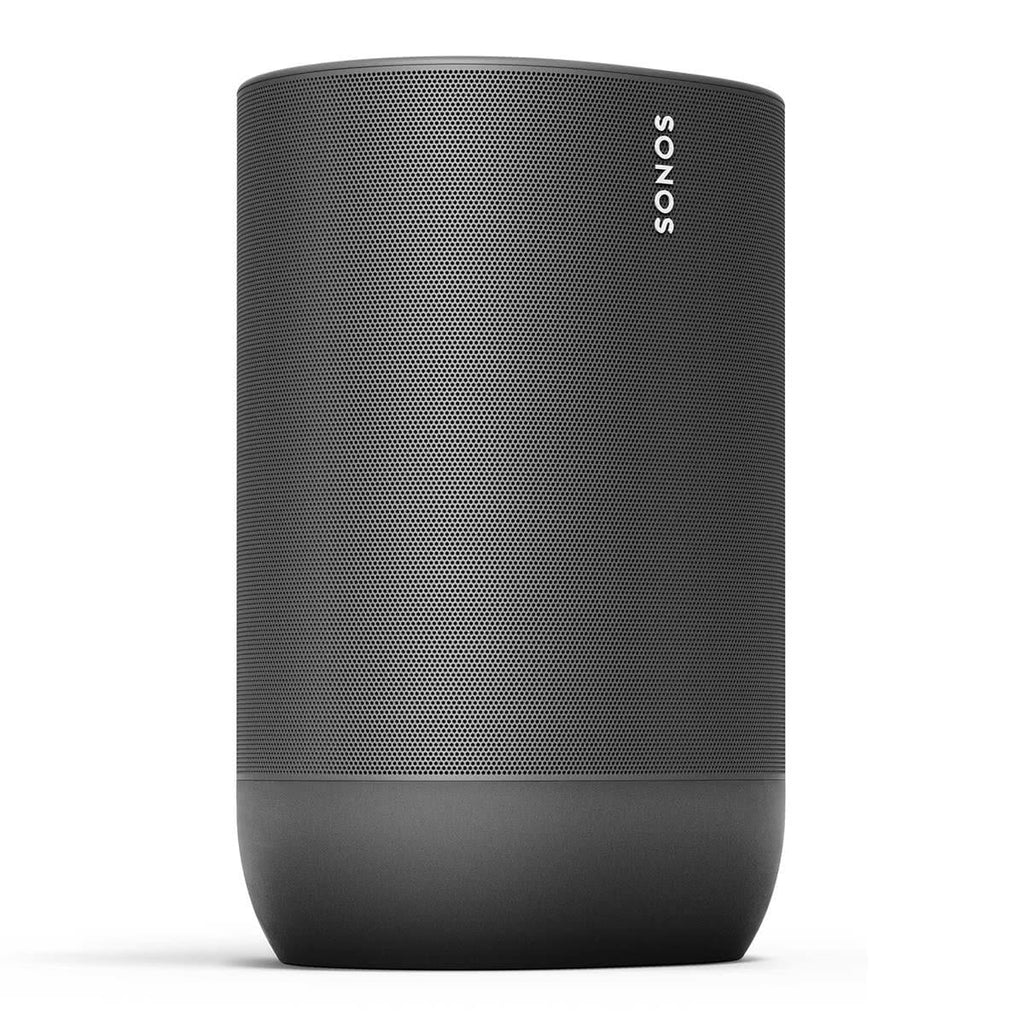 Black Portable Smart Battery-Powered Speaker with Bluetooth and Wi-Fi Y52745