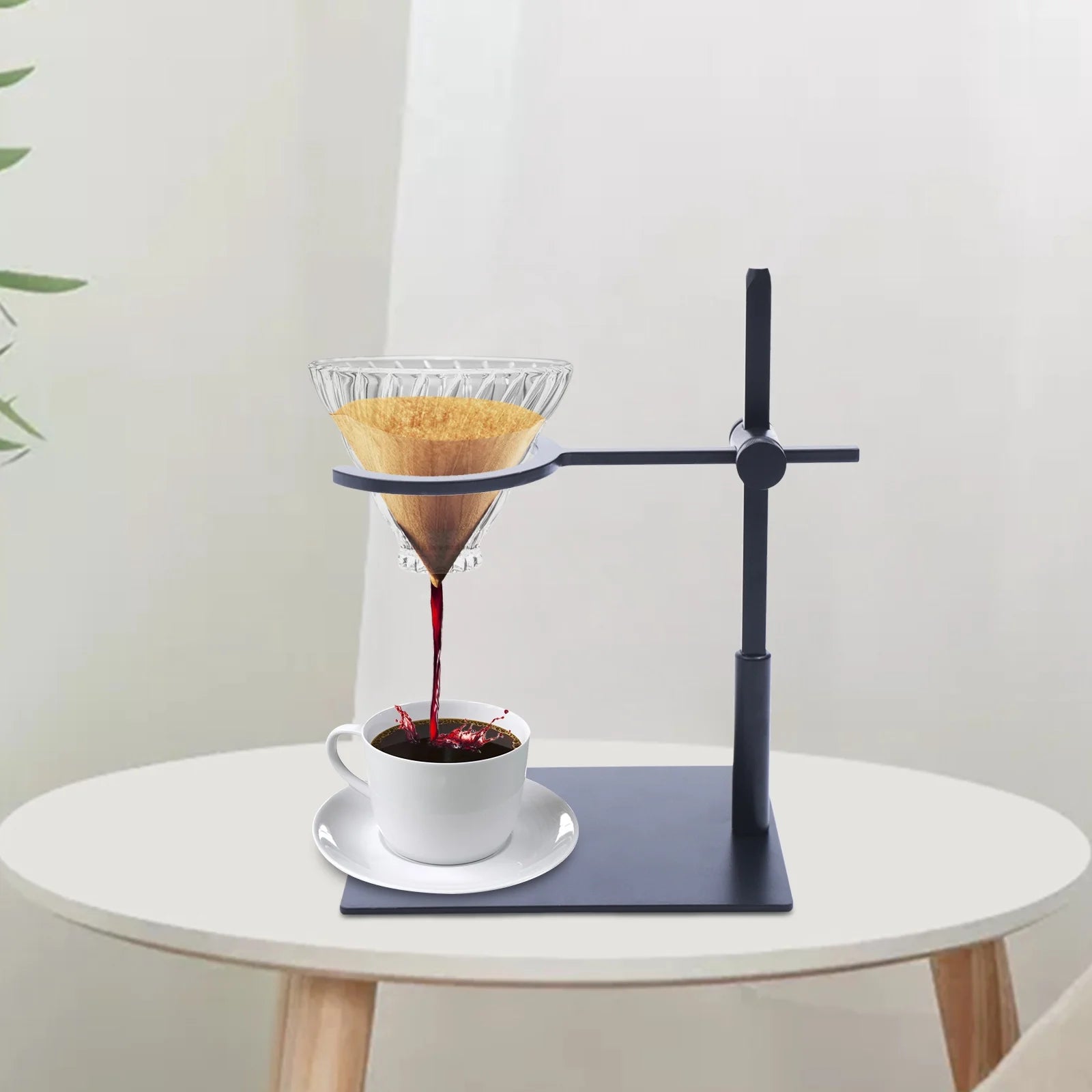 Black Adjustable Pour Over Coffee Stand U160