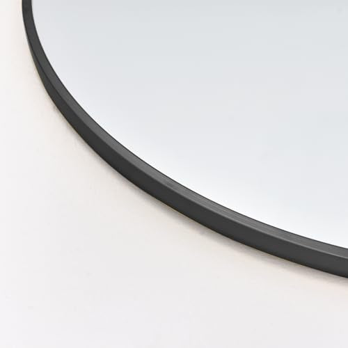 Black Arched Full Length Floor Mirror with Stand I602