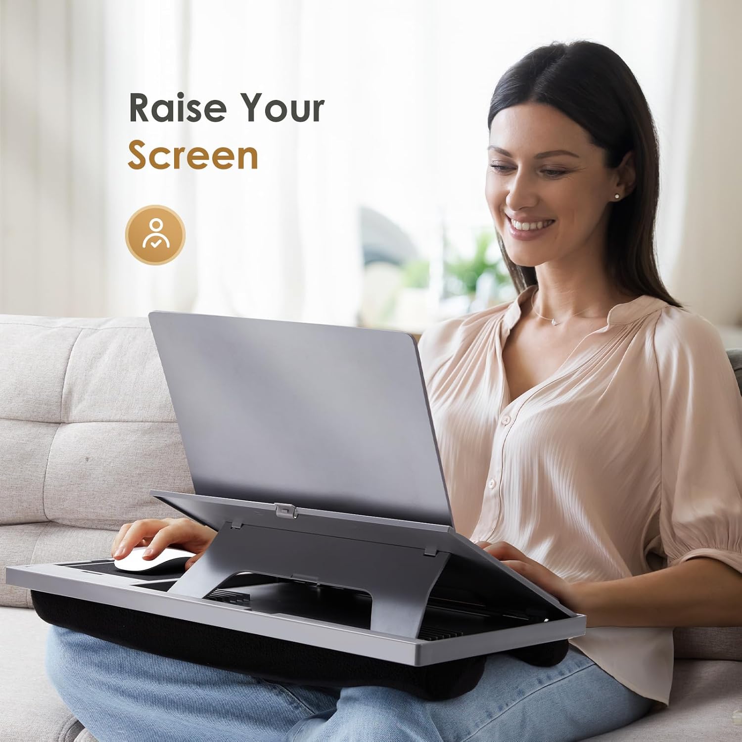 Adjustable Laptop Desk with Cushion P388