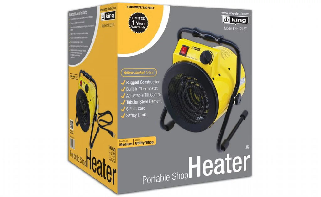 Portable Heater, 1500W, Yellow N769493