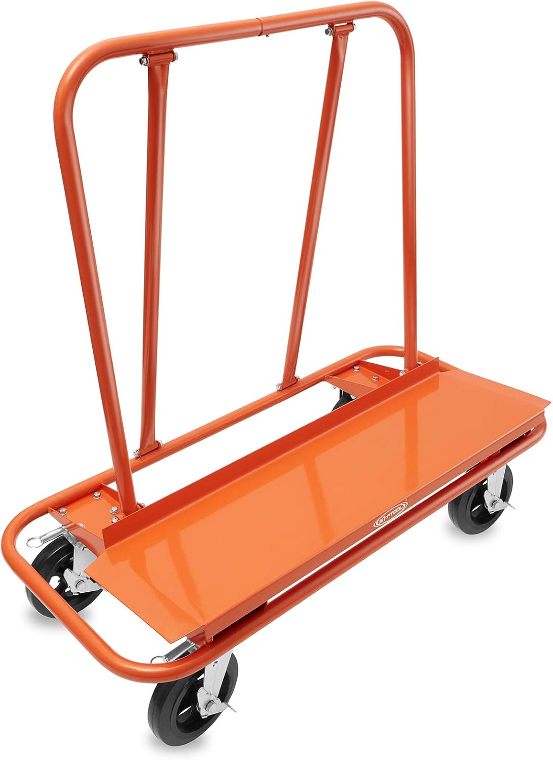 Heavy Duty Drywall Sheet Cart with 4 Swivel Wheels - Orange B68358