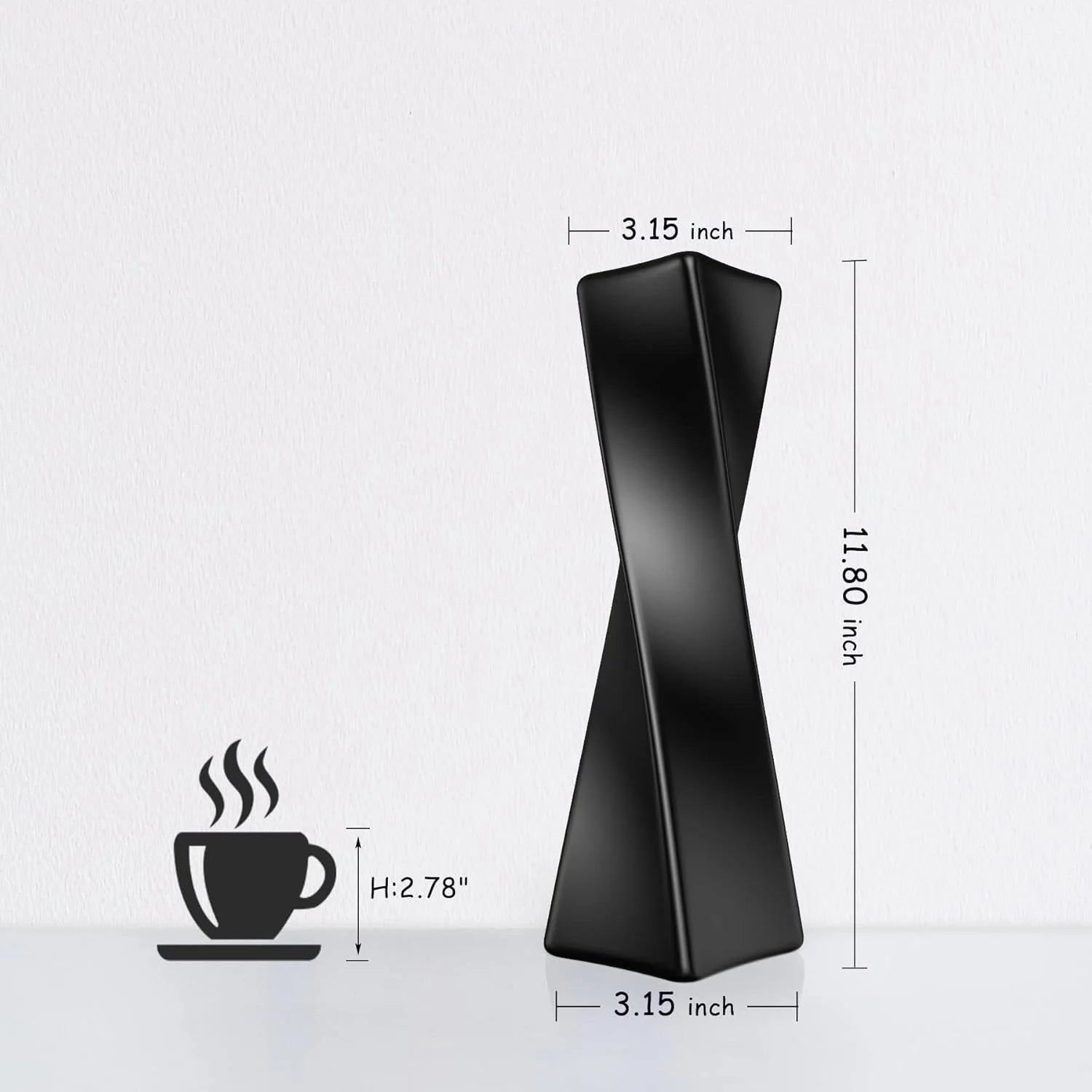 Black Ceramic Vase O972058