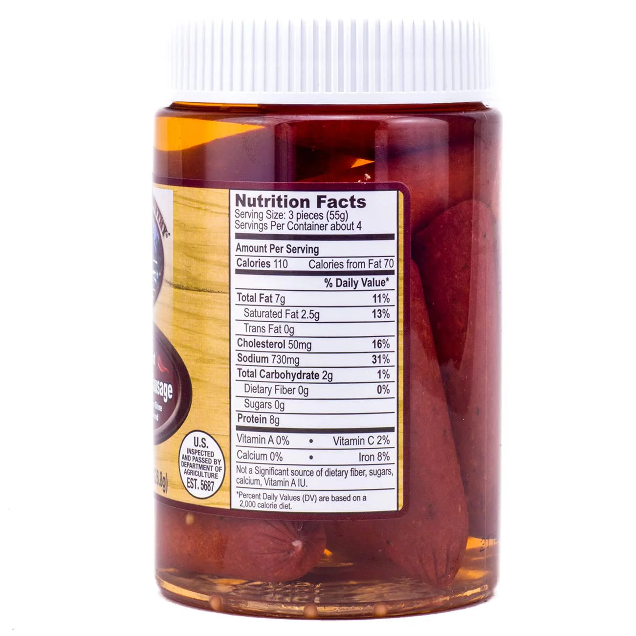 Pickled Hot Polish Sausage, 2-Pack 8 oz. Jars F456