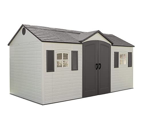 Outdoor Storage Dual Entry Shed, 15 x 8 ft, Desert Sand Y564