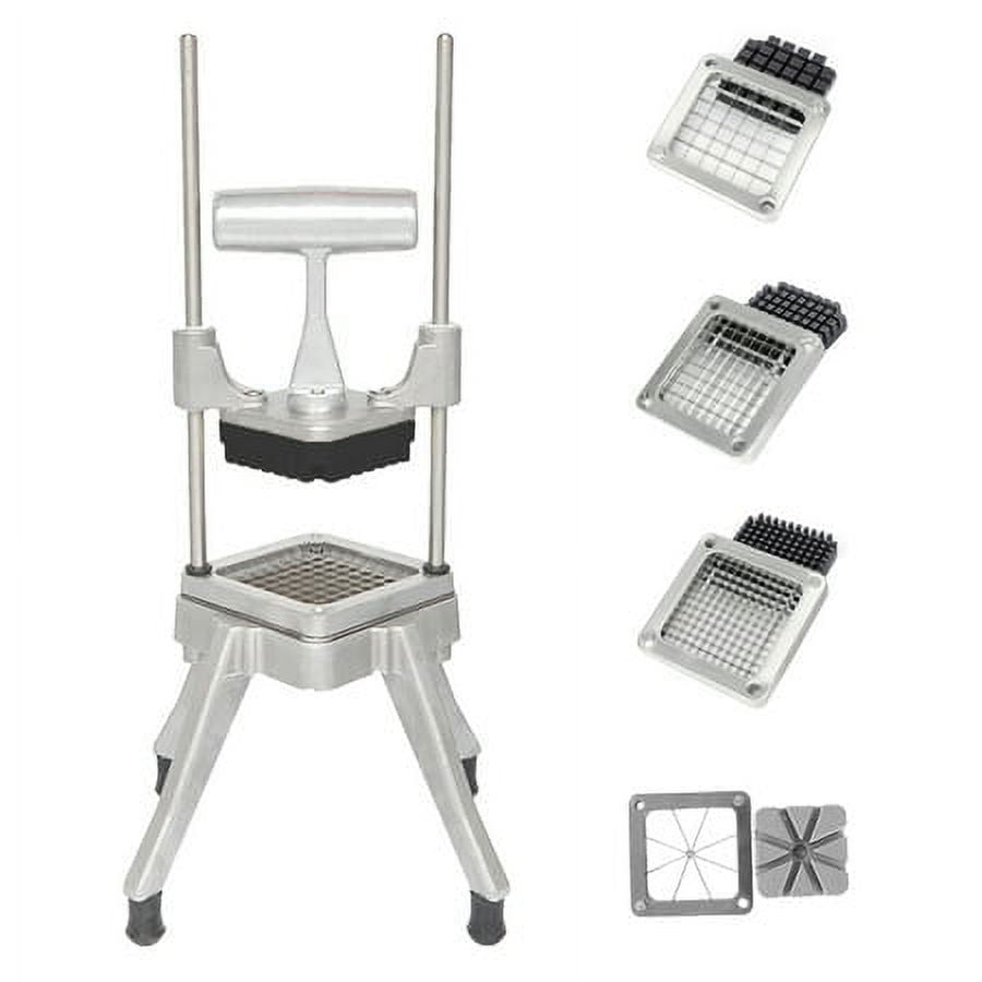 Commercial Vegetable Chopper French Fry Cutter with 4 Sizes Blades, Stainless Steel E211