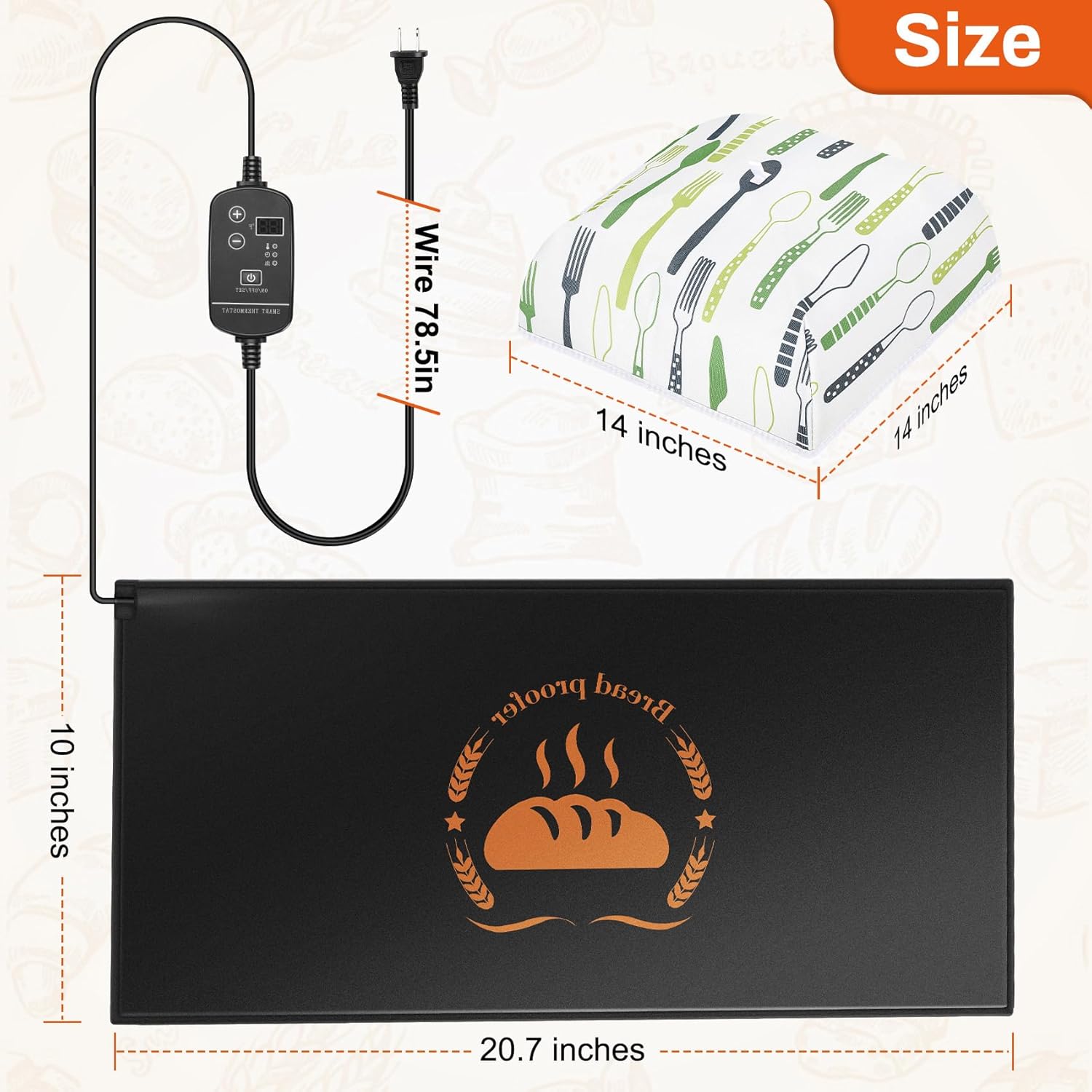 59°F - 140°F Adjustable Dough Proofing Heating Mat Z4775