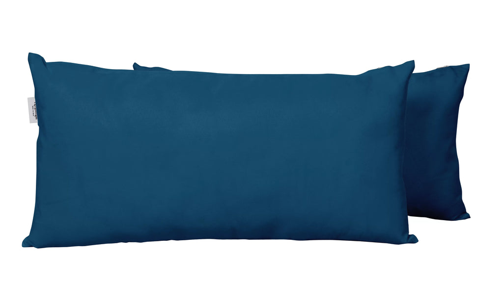 Navy Blue Set of 2 Polyester Lumbar Throw Pillow E97361