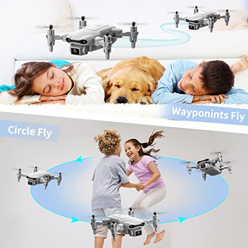 Mini Drone with 1080P HD Camera, Gray, 3 Batteries O4334