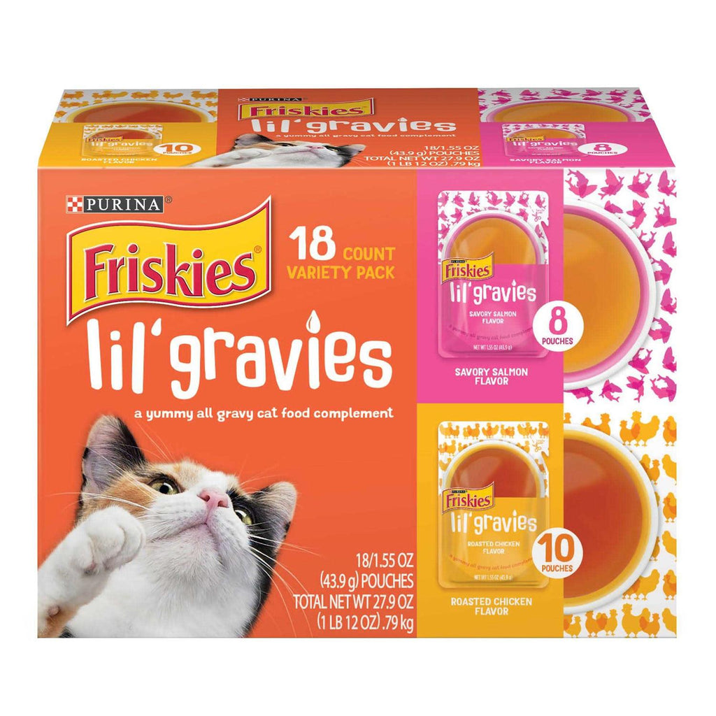 Lil' Gravies Variety Pack Cat Food Complement, 1.55-oz pouch, case of 18 L85477
