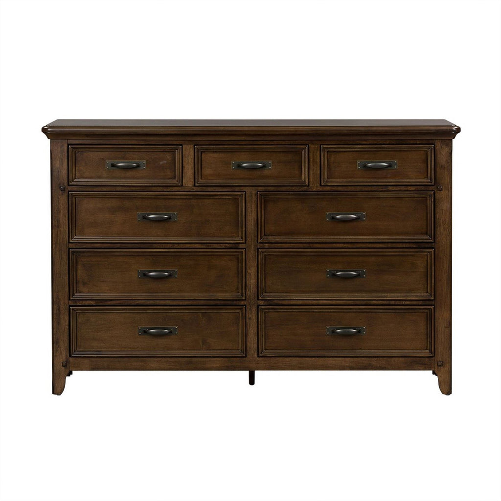 Queen Panel Bed and 9 Drawer Dresser M19000