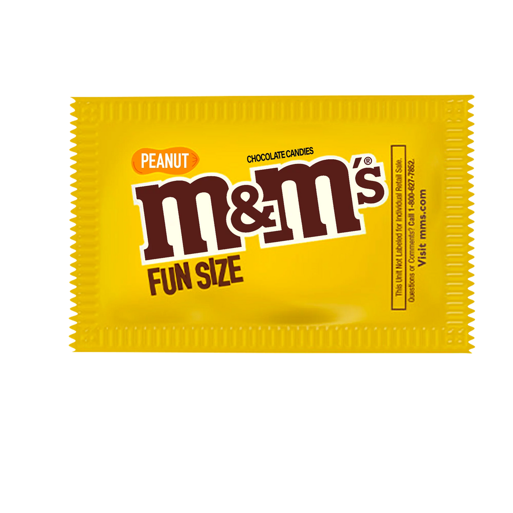 M&M's Peanut Chocolate Candy Fun Size Snacks, 5 LBs Bundle K768
