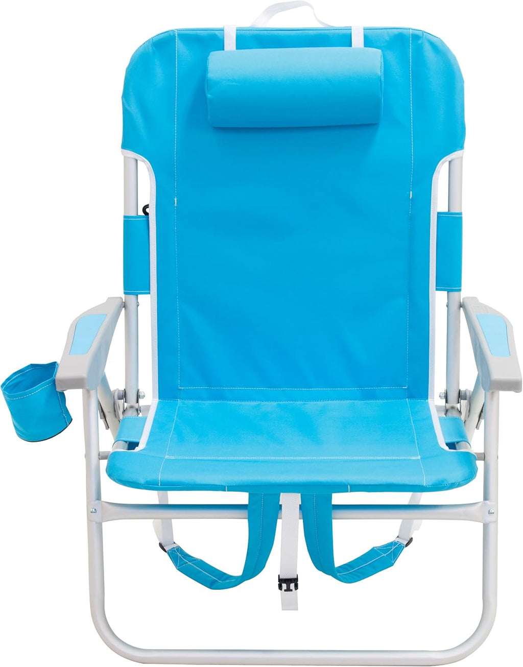 Turquoise & Light Blue Folding Backpack Beach Chair T397524