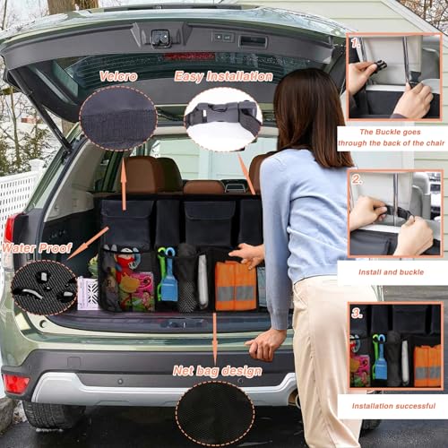Car Backseat Trunk Organizer with Adjustable Straps A2853