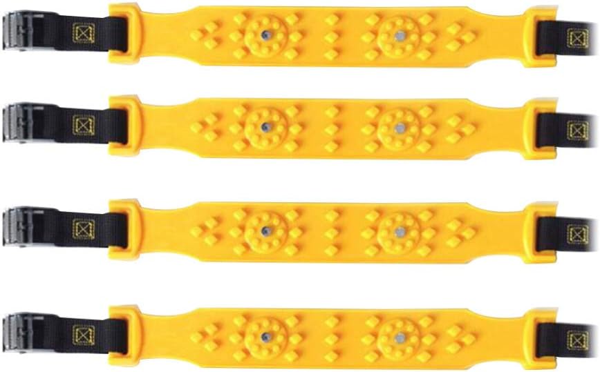10Pcs Car Snow Chains Yellow Pack of 2 N8905