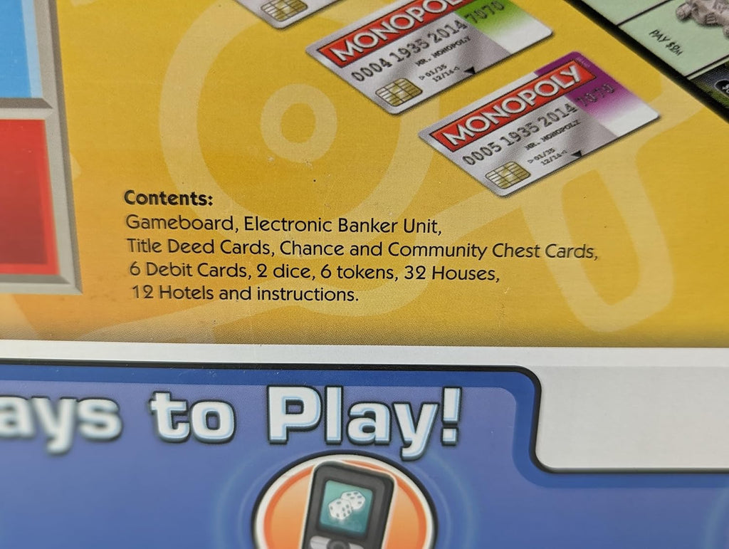 Electronic Banking Edition Board Game N1530