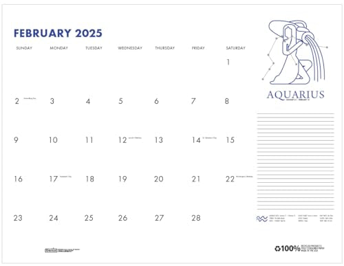 18.5 x 13 Inches Monthly Desk Pad Calendar Q198