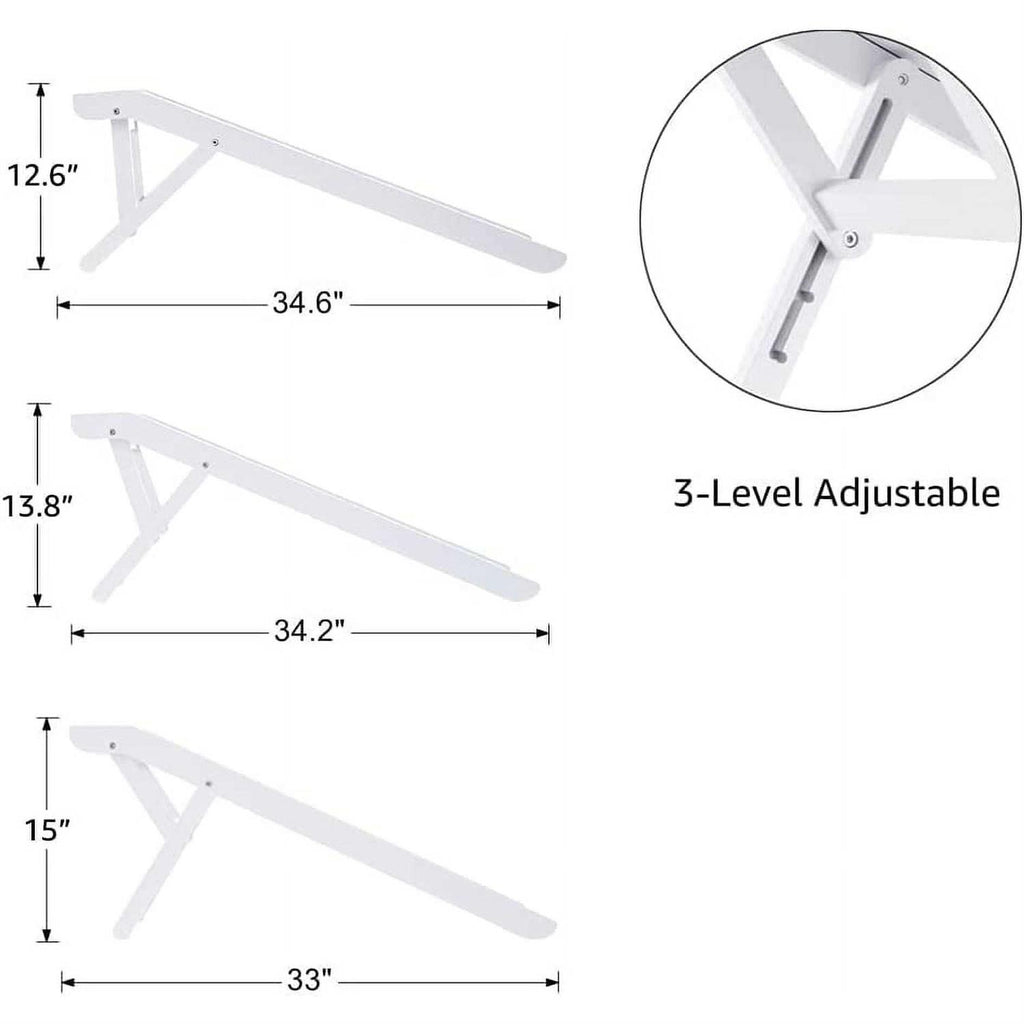 Foldable Wooden Pet Ramp Adjustable Height W5455