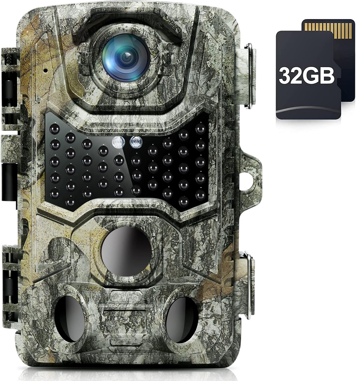 4K 32MP 120° Night Vision Motion Activated Waterproof IP66 Wildlife Camera with 32GB Micro SD Card W686313