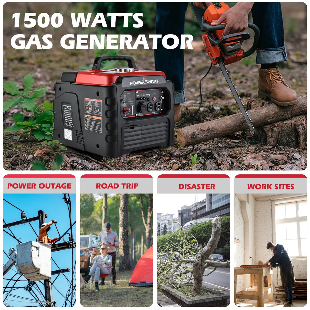 1500 Watt Portable Gas Power Inverter Generator Z616165