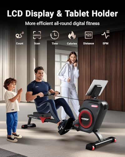 Magnetic Rowing Machine with Bluetooth, 350 LB Weight Capacity Z36857