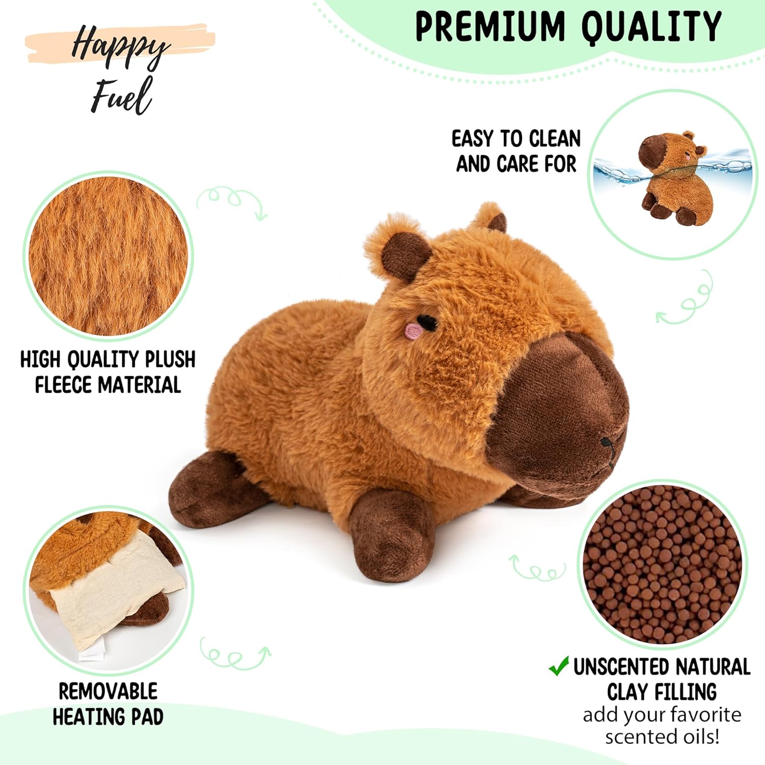 1.5 lbs Unscented Heating Pad Plush Stuffed Animal U62710