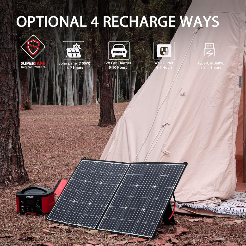 Portable Power Station 626Wh 600W AC Outlets Lithium Battery Q22598