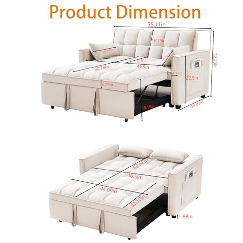 Grey Sleeper Sofa Bed U61796