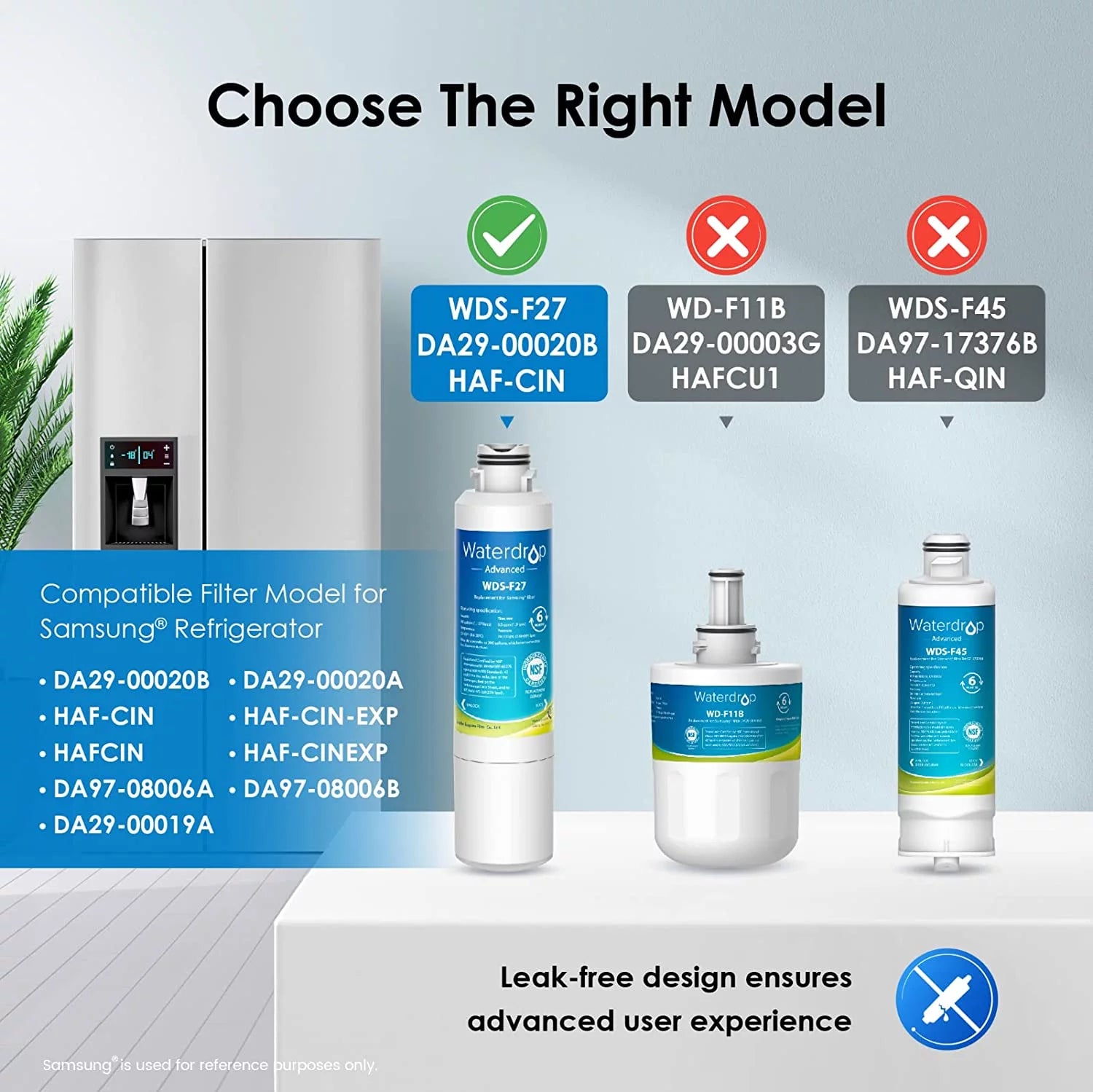 NSF 53&42 Certified Refrigerator Water Filter, 6 Filters M2547