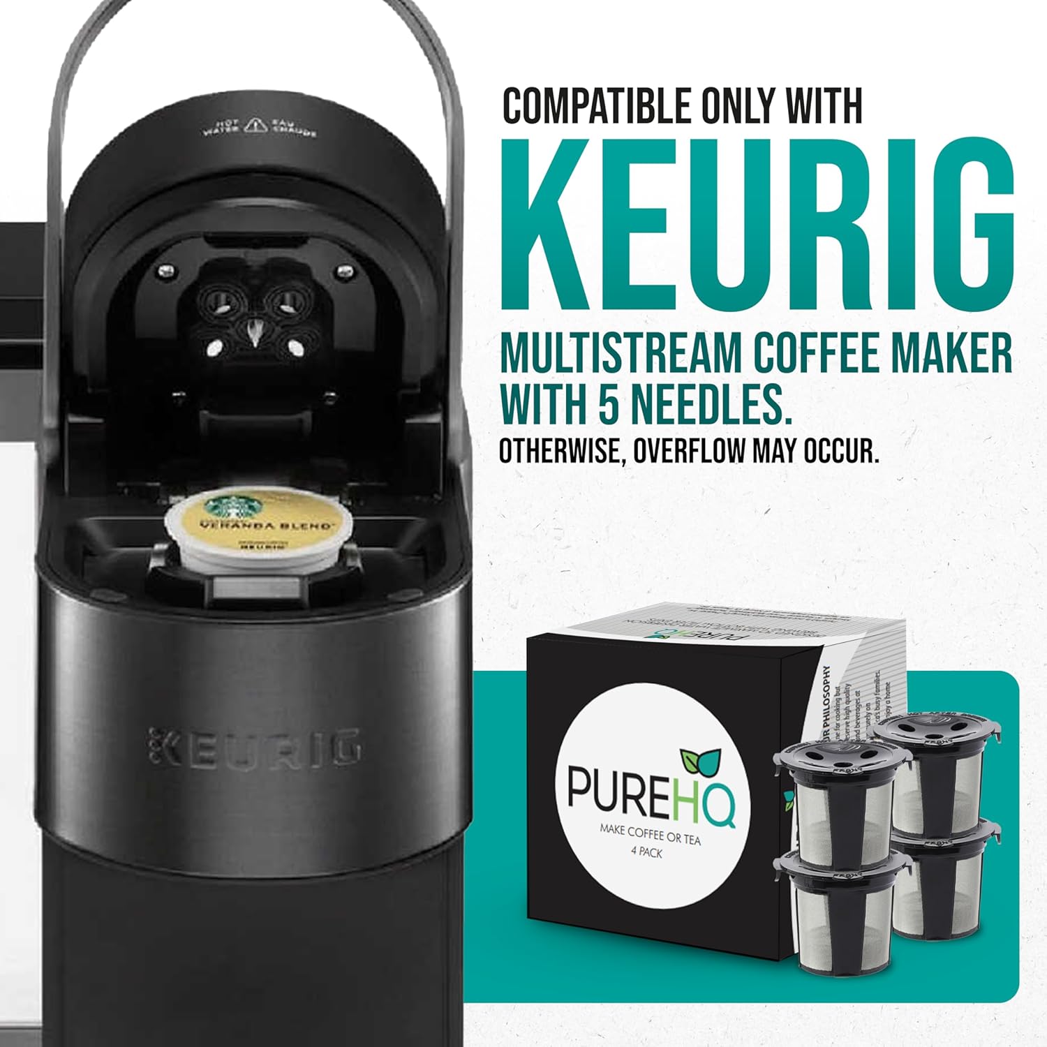4 Pack Refillable K Cup for Keurig Coffee Maker I851