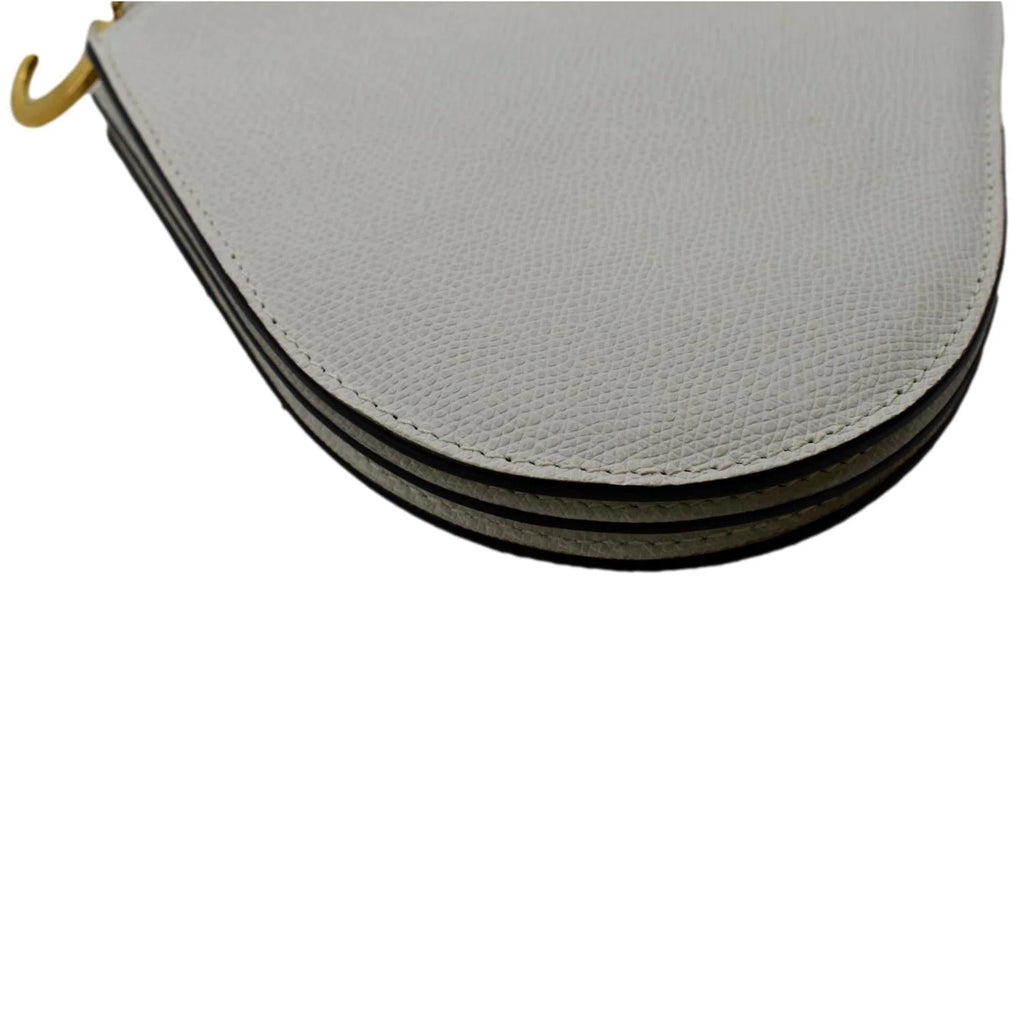 White Leather Crossbody Pouch Bag G867474