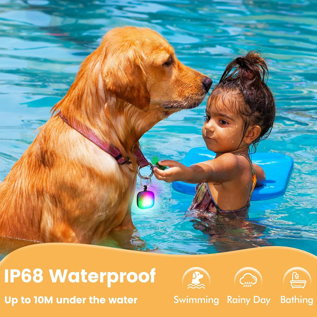2 Packs USB Rechargeable IP68 Waterproof Dog Collar Light D457159