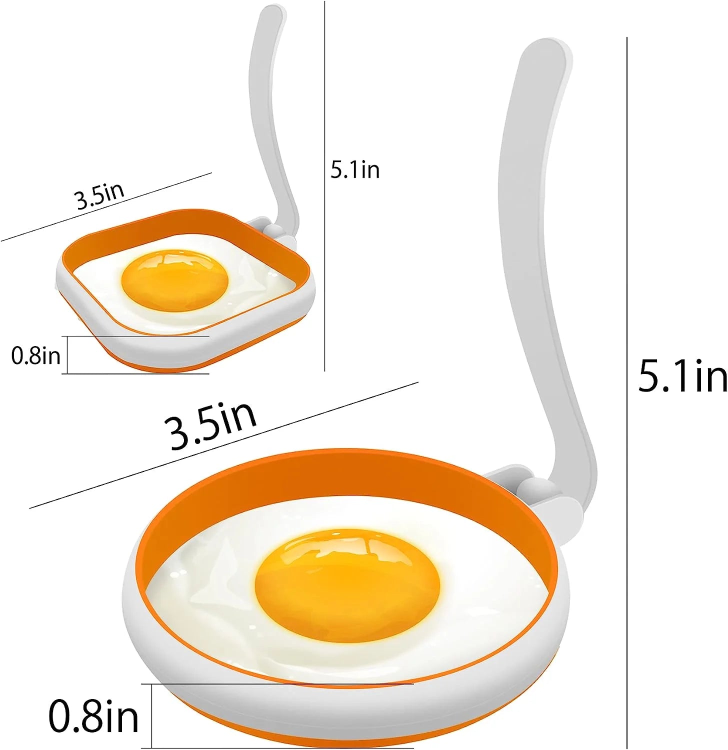 Non Stick Silicone Egg Rings V34895