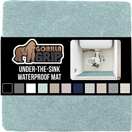 Gray 28 x 22 in Waterproof Silicone Under Sink Mat Z81405