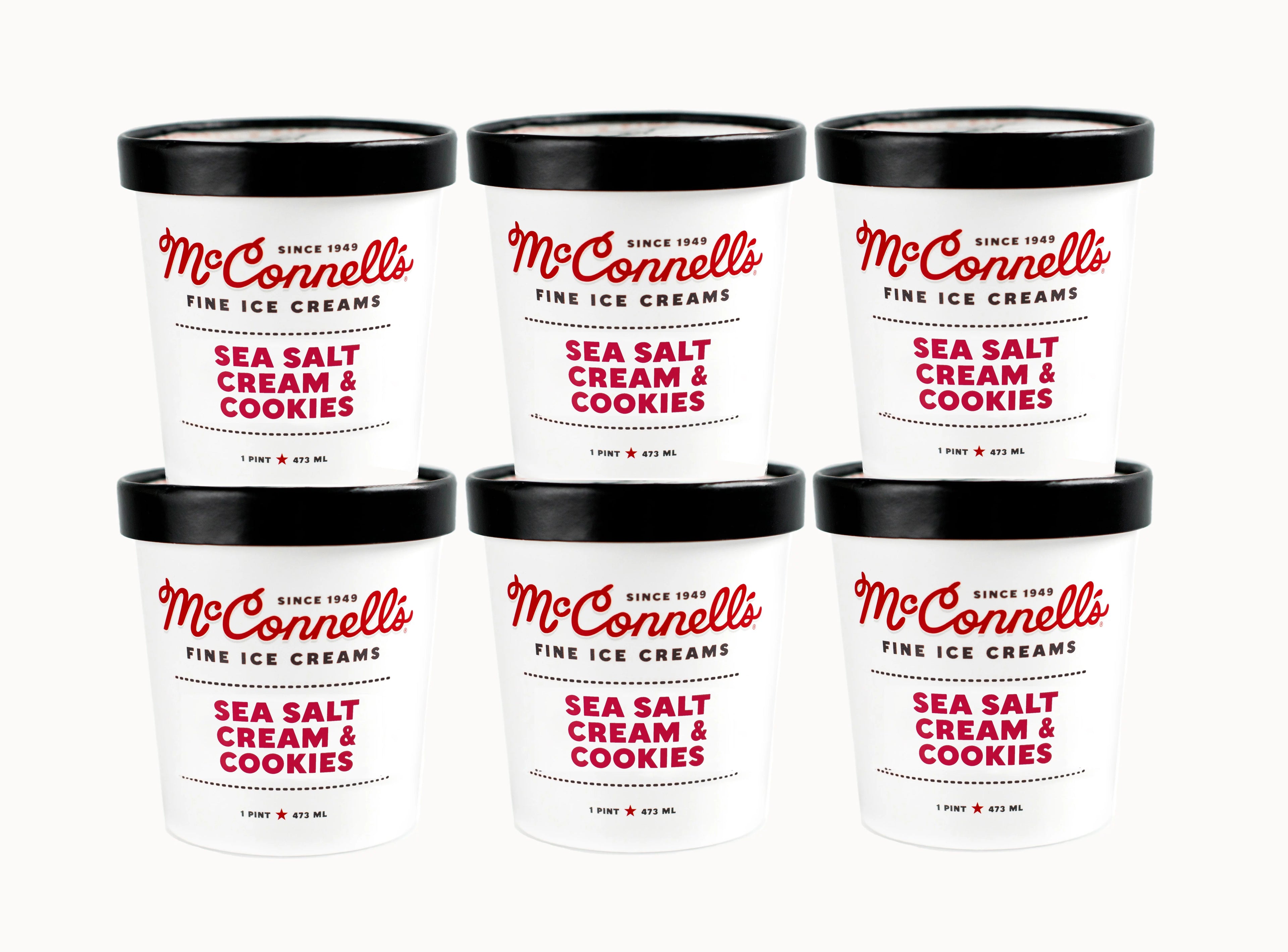Sea Salt Cream & Cookies Ice Cream, 16 oz. (6 Ct) A354