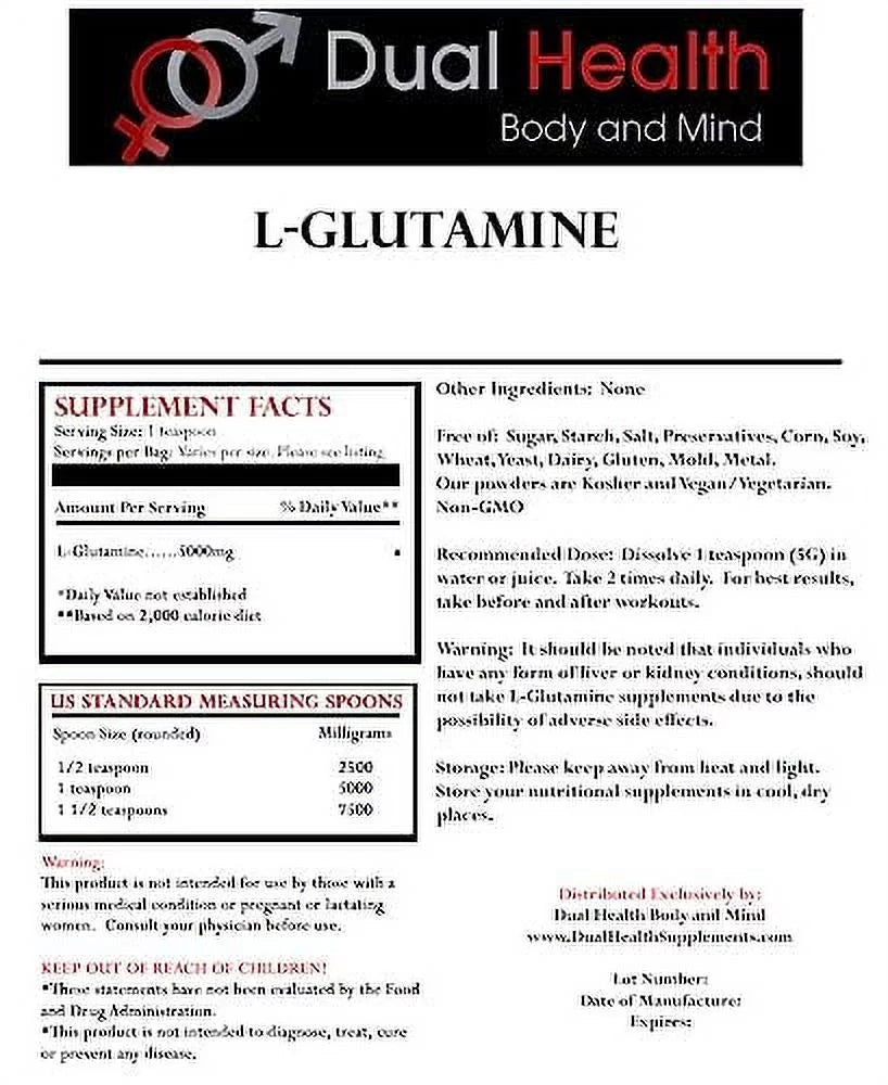 L-Glutamine Pure Powder 2 lbs F9918