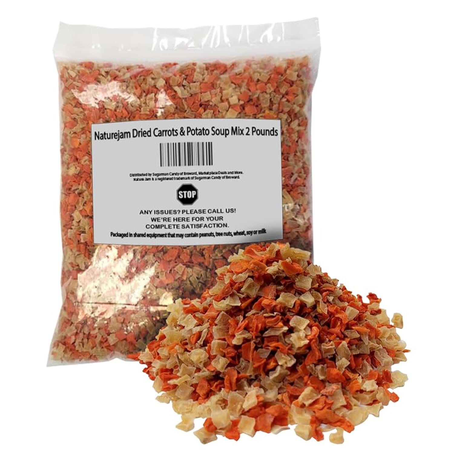 Dried Carrots & Potato Soup Mix 2 Pounds Dehydrated Vegetable Flakes I4650