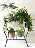 18.7'' Tall Rectangular Metal Plant Stand Black I90964