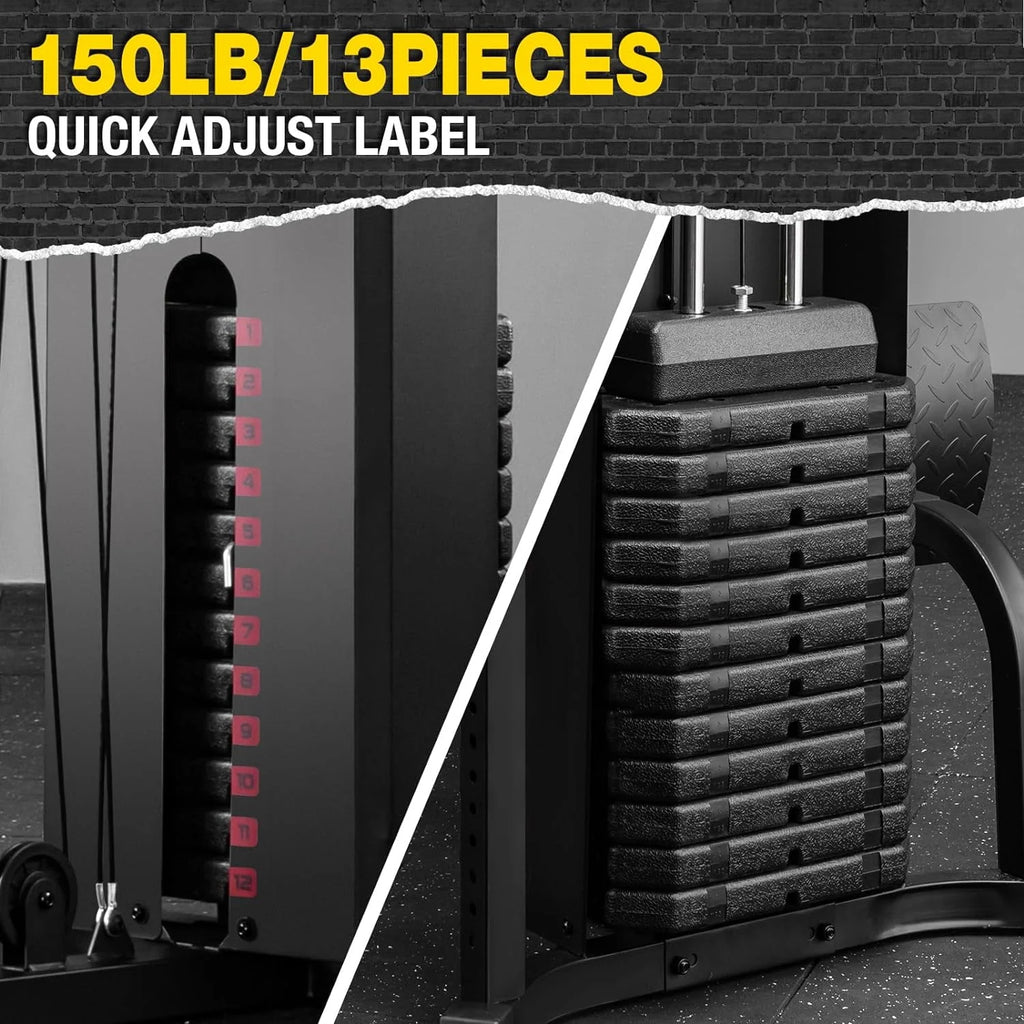 Home Gym Station with 150LBS Weight Stack D699