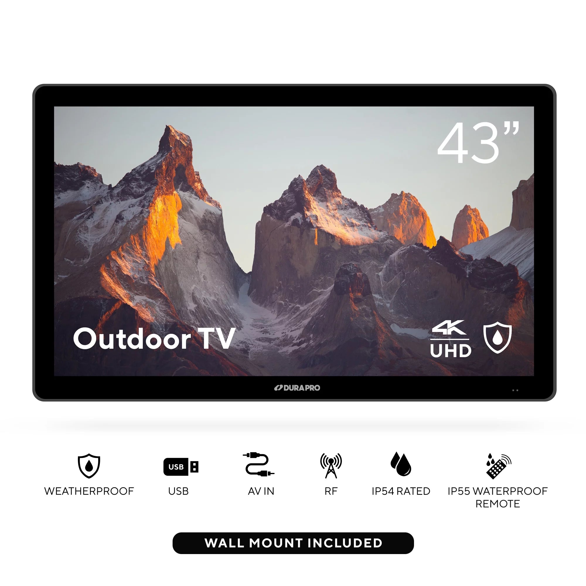 43" Outdoor Partial Shade 4K UHD LED TV with Waterproof Remote V81434