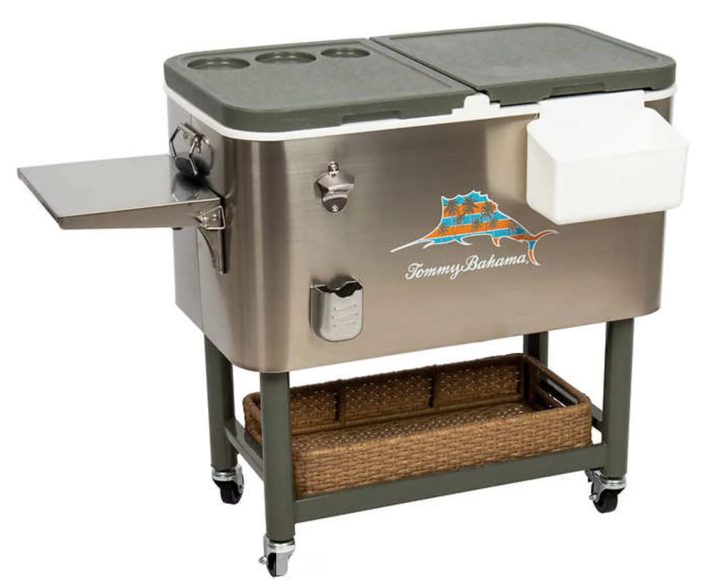 100 Qt Stainless Steel Rolling Cooler Z569