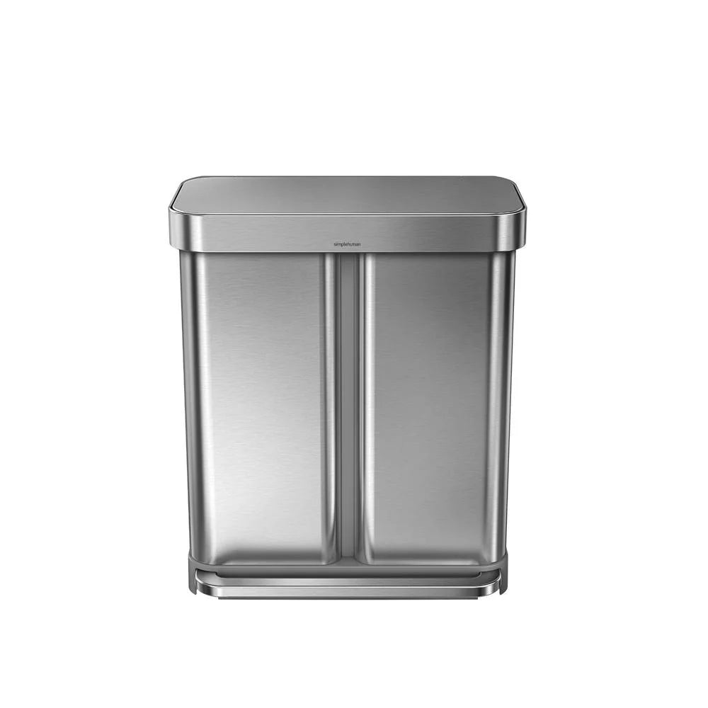 58 Liter Stainless Steel Dual Compartment Step Trash Can O5943