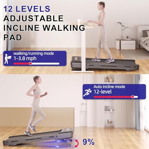 3 in 1 Portable Treadmill with Remote Control LED Display, 2.5 HP O5773