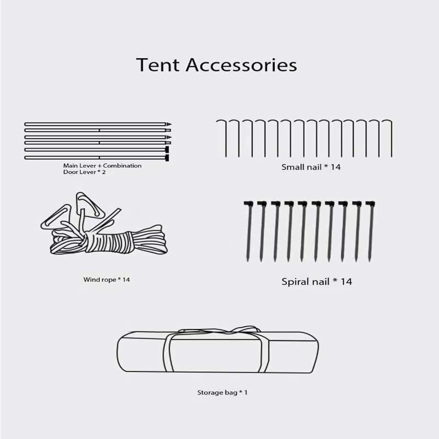 Khaki Double Door Camping Tent N7307