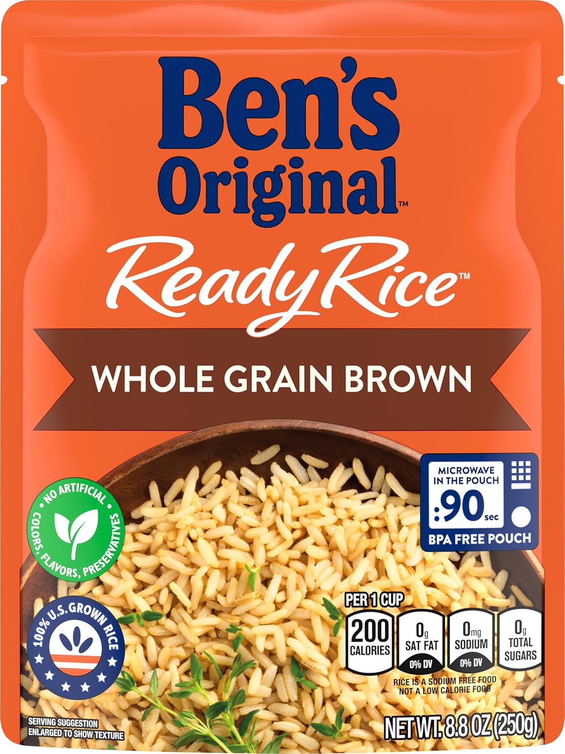 Ready Rice Wholegrain Brown, 8.8 Ounce B110679