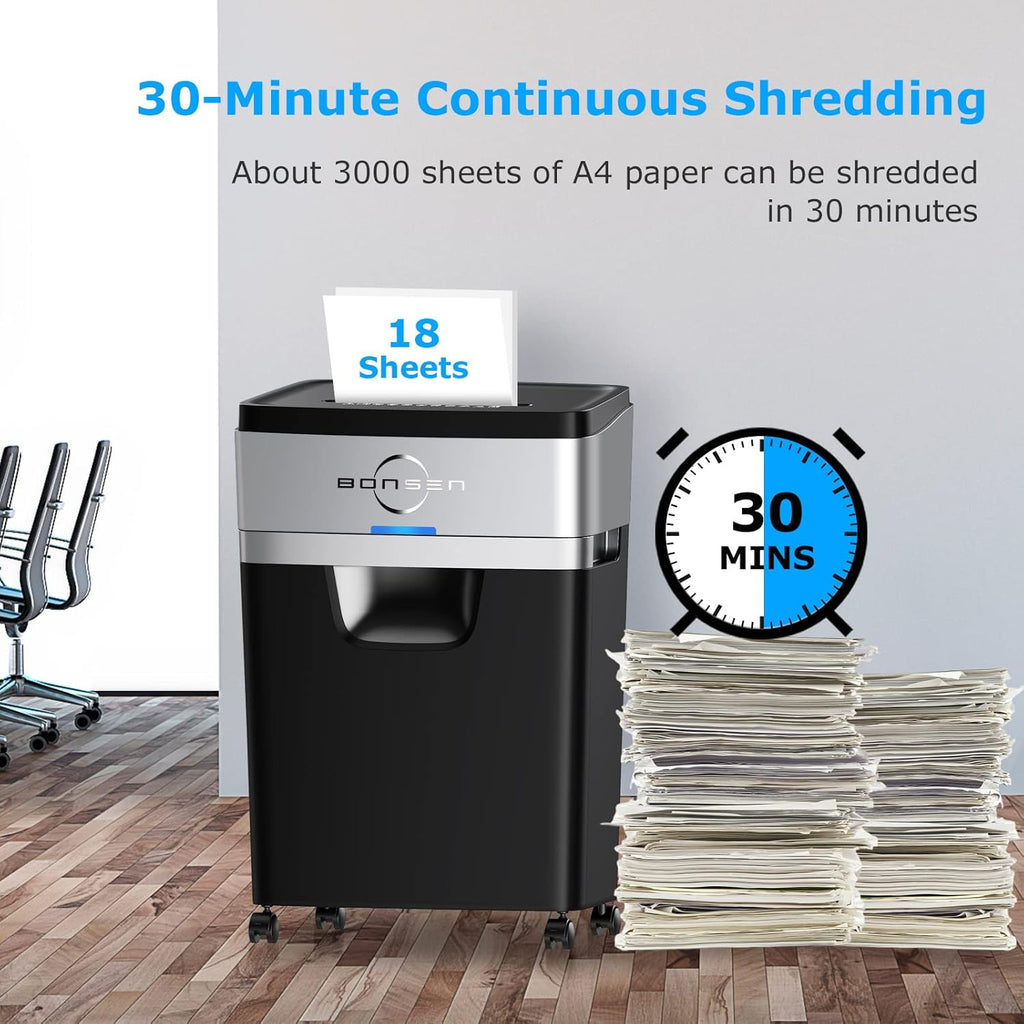 18-Sheet Cross-Cut Paper Shredder with 6.6 Gallons Pullout Basket G864312