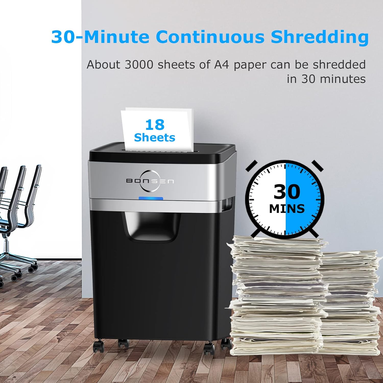 18-Sheet Cross-Cut Paper Shredder with 6.6 Gallons Pullout Basket G864312