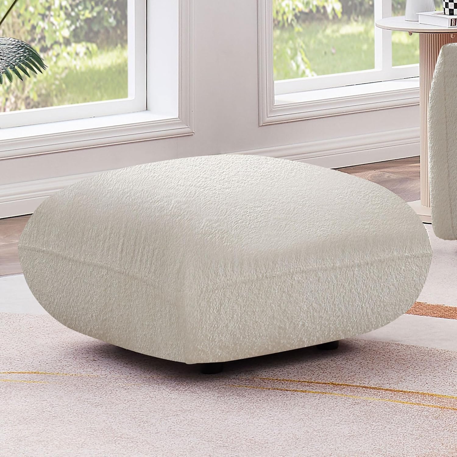 Beige Sectional Sofa with Moveable Ottoman A719