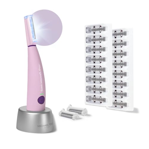 Dermaplane Razor with LED Light, 16 Blades & 2 Exfoliation Tips U80909